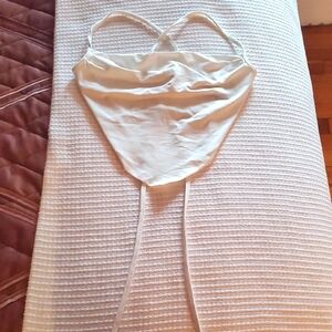 Divided Women's White Wrap Lace Up Top